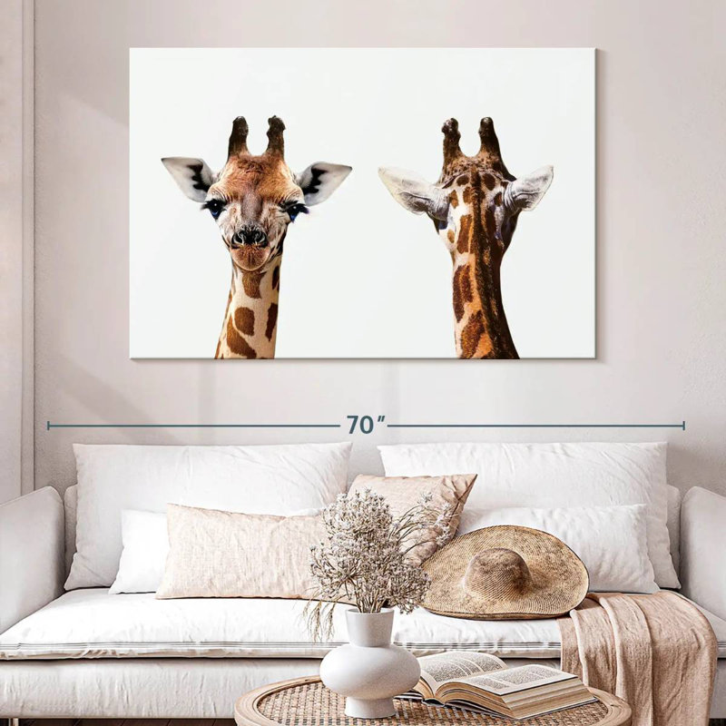 Giraffe Front And Back Portrait, 34" H x 51" W