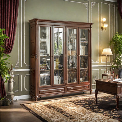 American Style Rustic Light Luxury Bookcase