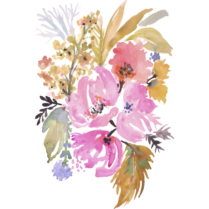 Flower Posy IV by Karen Fields - Painting, Wrapped Canvas, 122 cm H x 81 cm W