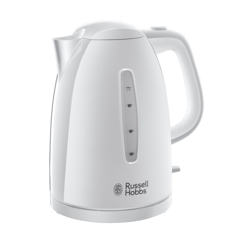 Russell Hobbs Textures 1.7L Plastic Kettle, White