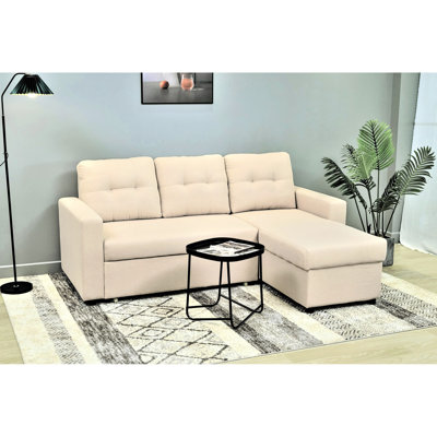 Canapé-lit modulaire en L pour 3 sièges Space Beige