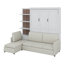 Grand lit escamotable avec canapé et tablettes-773419555