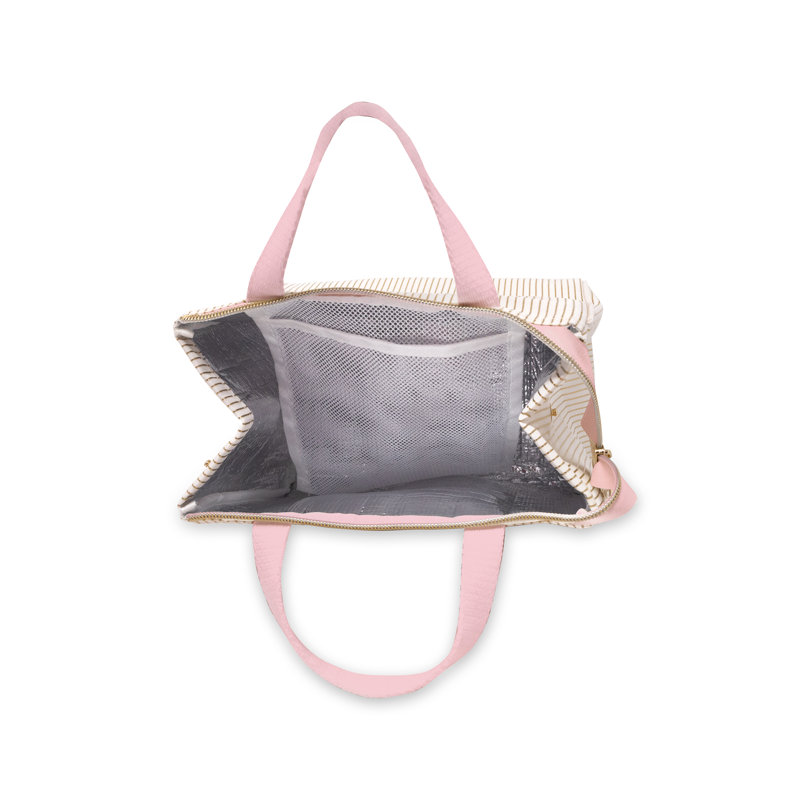 Sac à lunch, rayures dorées