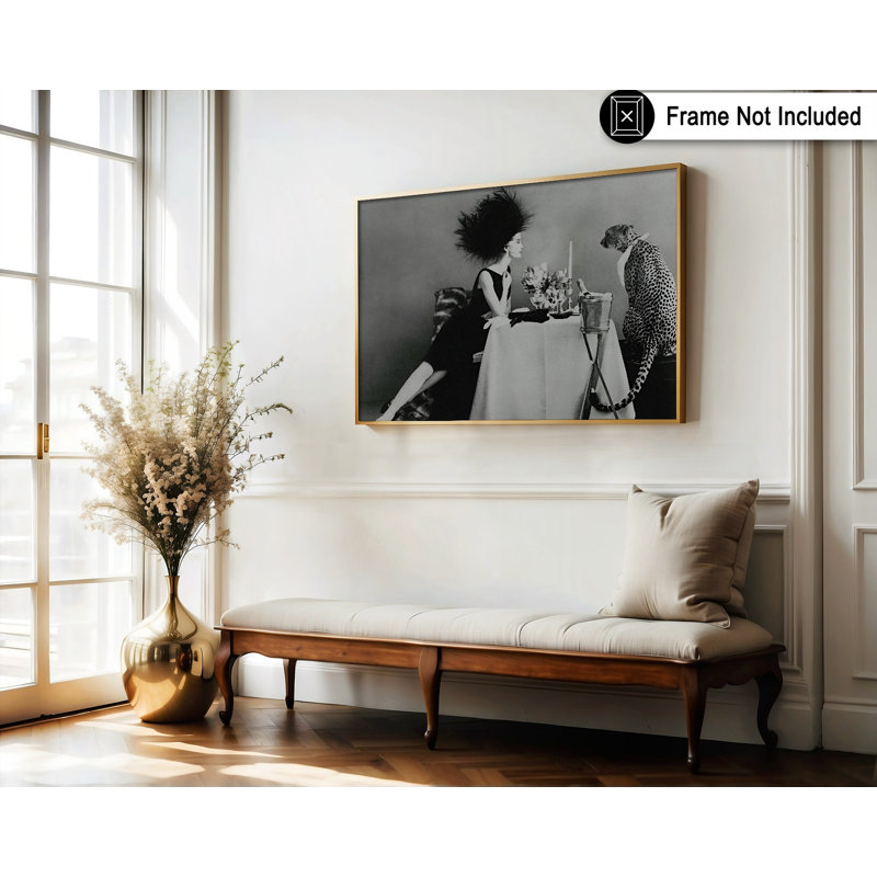 Diner avec un guépard, Unframed, Poster, 16"H x 20"W
