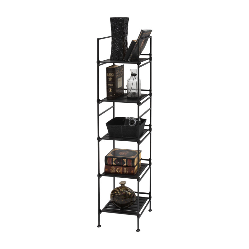 Randwick Metal Shelving Unit, 56.61” H x 13.11” W x 11.38” D