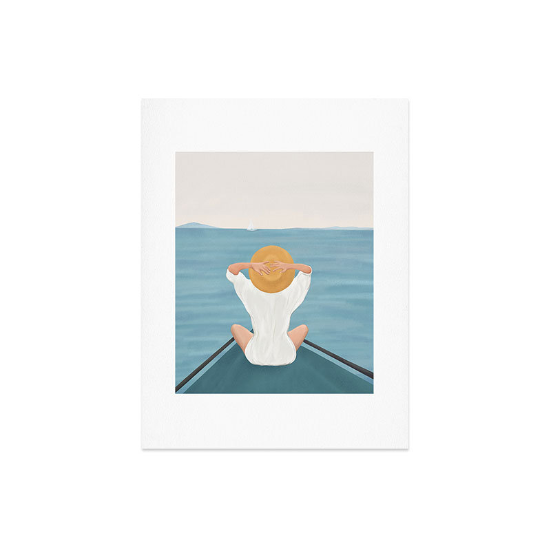 «Flow Line Summer Holiday I», reproduction d'art - sans cadre, H 24 po x l 18 po