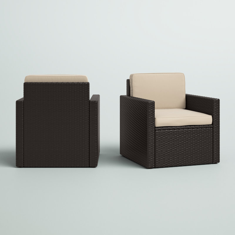 Chaise de patio avec coussin Okamoto, Sable