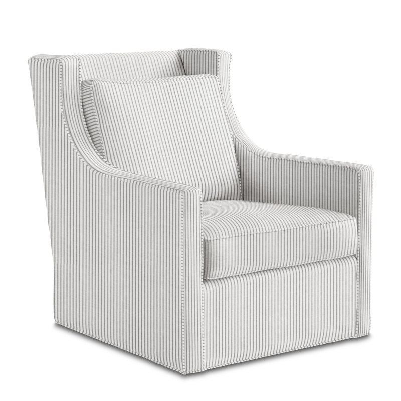 Cash Swivel Club Chair, Breckenridge Chambray