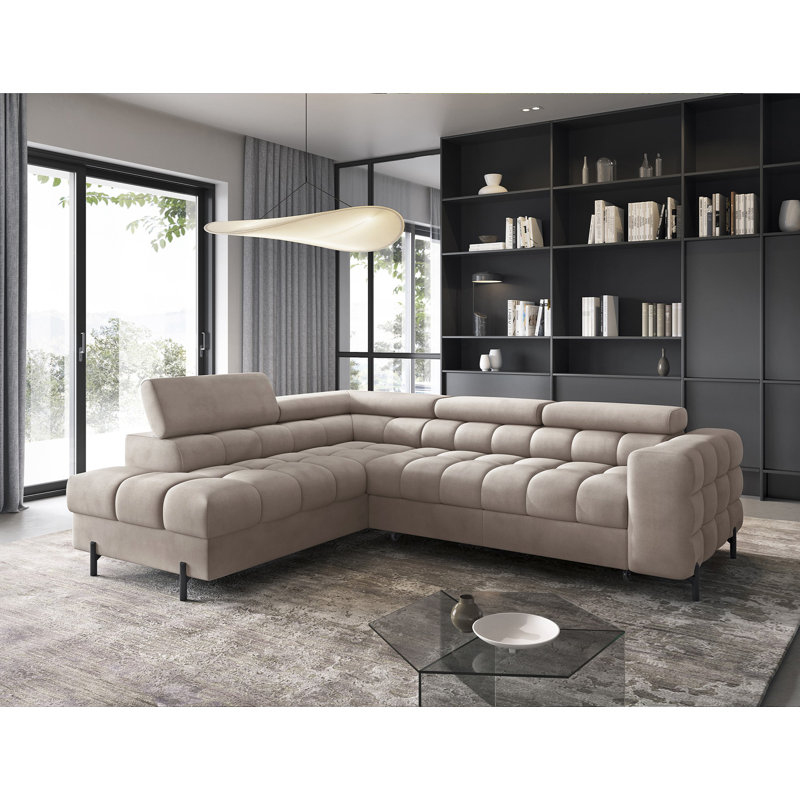 Burglind 5 Seater Sofa Bed, Left Hand Facing, Beige Paros 2