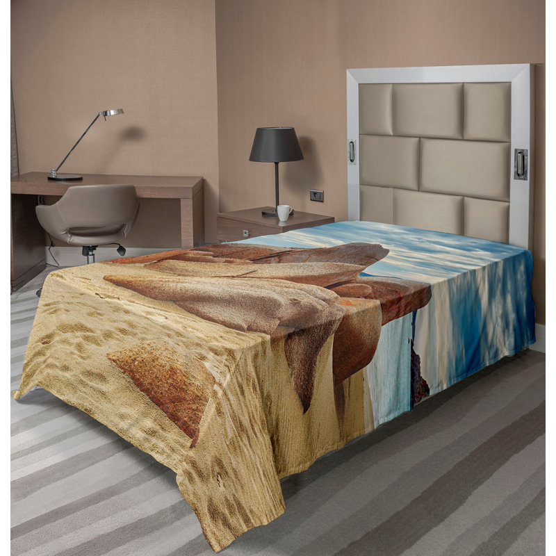 Drap de plage Ambesonne Tropi, Drap plat pour lit simple