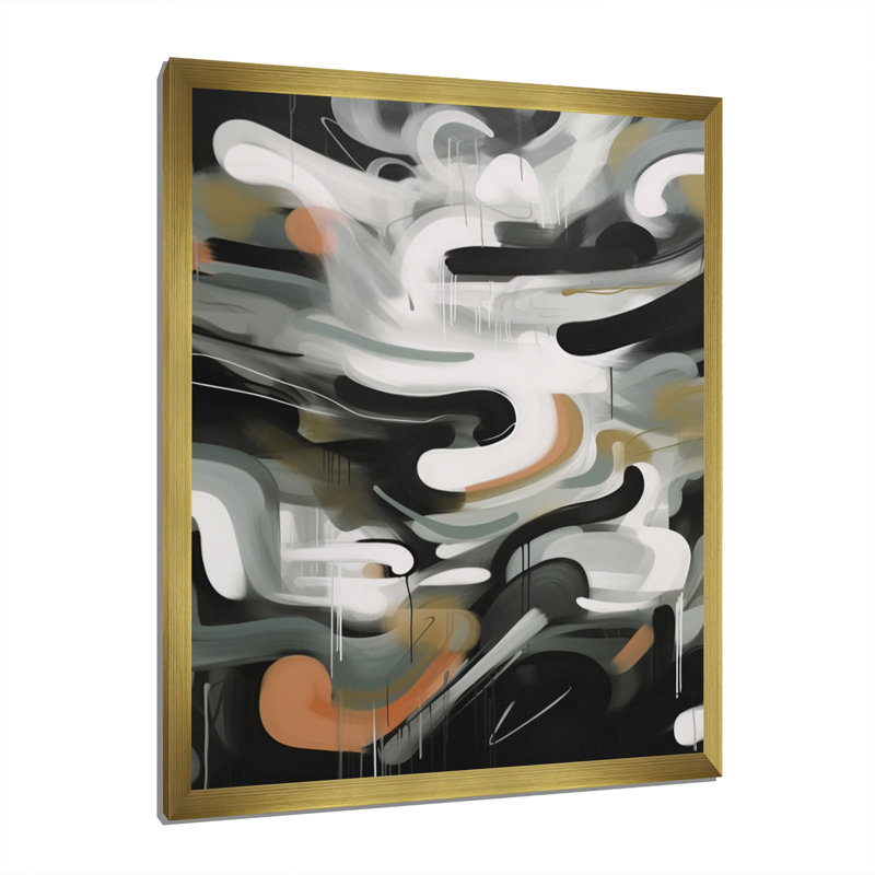 Illustration de graffiti de Minimalisme de Conieham II, H 20 po x l 12 po x P 1 po, Encadrement doré