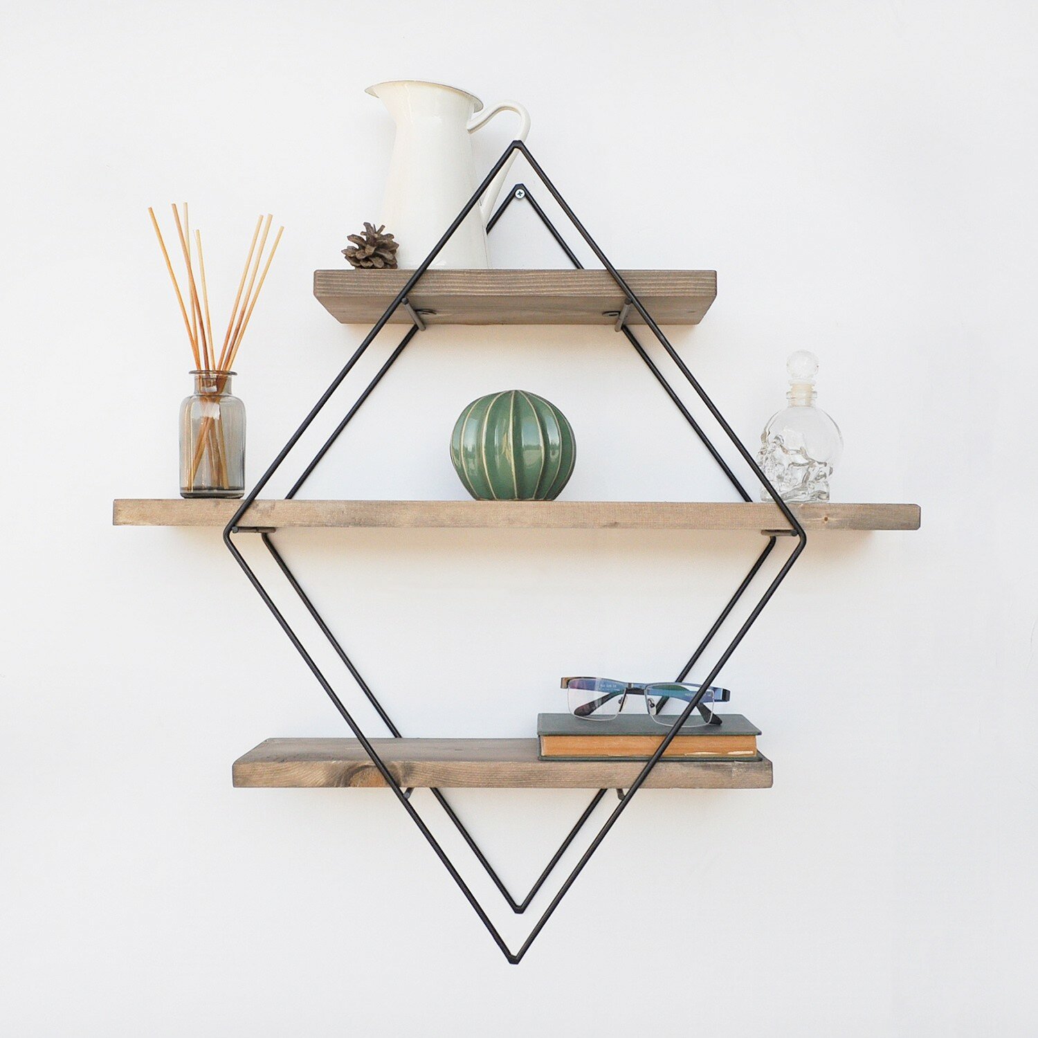 Midland 3 Piece Diamond Tiered Shelf