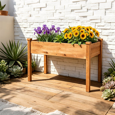 Lit de jardin surélevé avec pieds