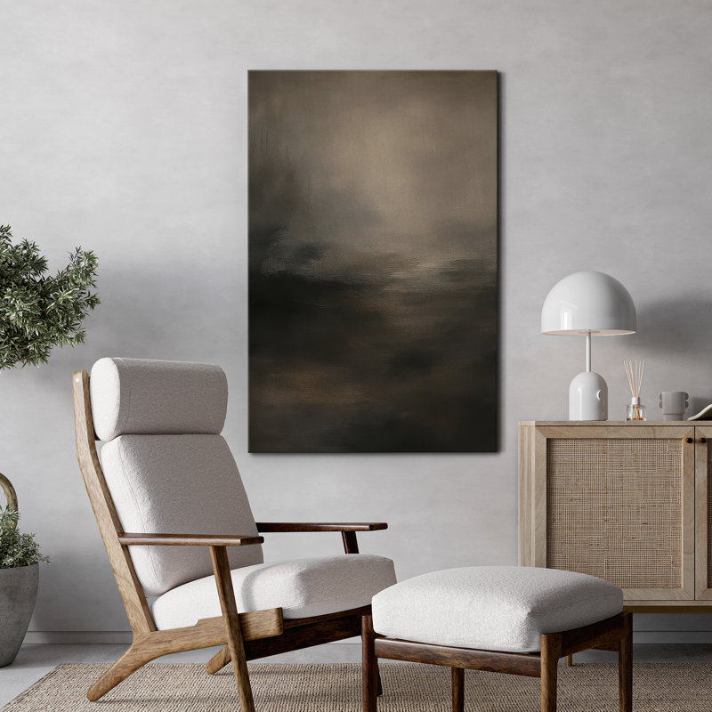 Canvas Wall Art Moody Abstract Paitning Print for Living Room Decor, 48" H x 32" W, Wrapped Canvas, Frameless