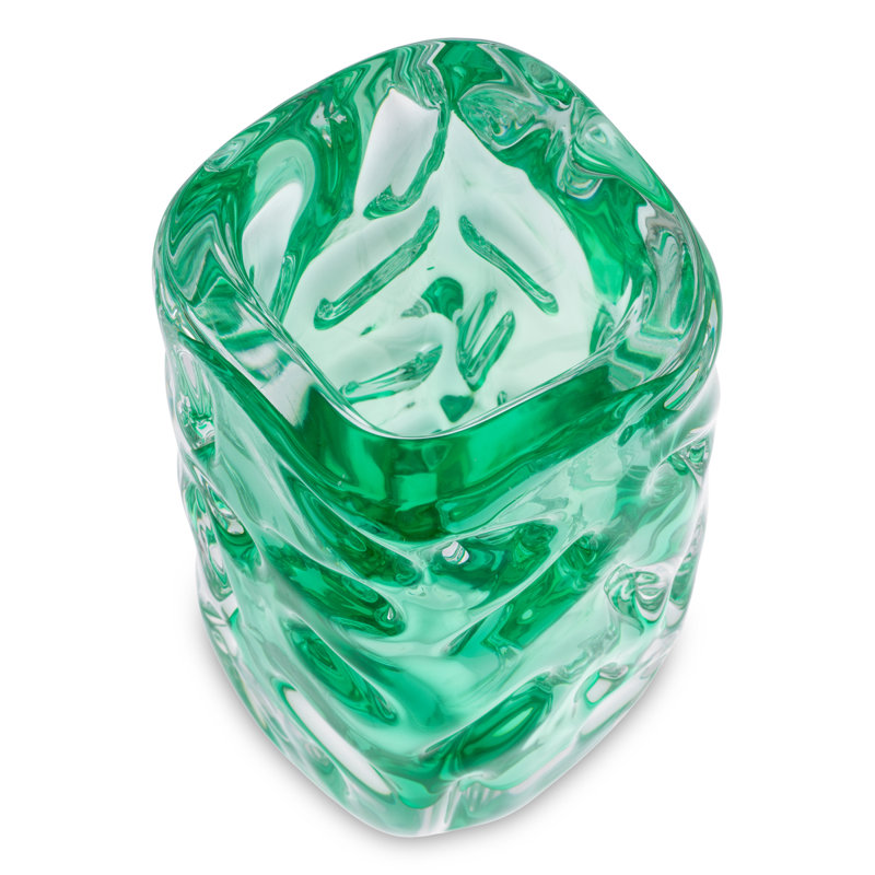 Vase Avoir Turquoise Green Glass