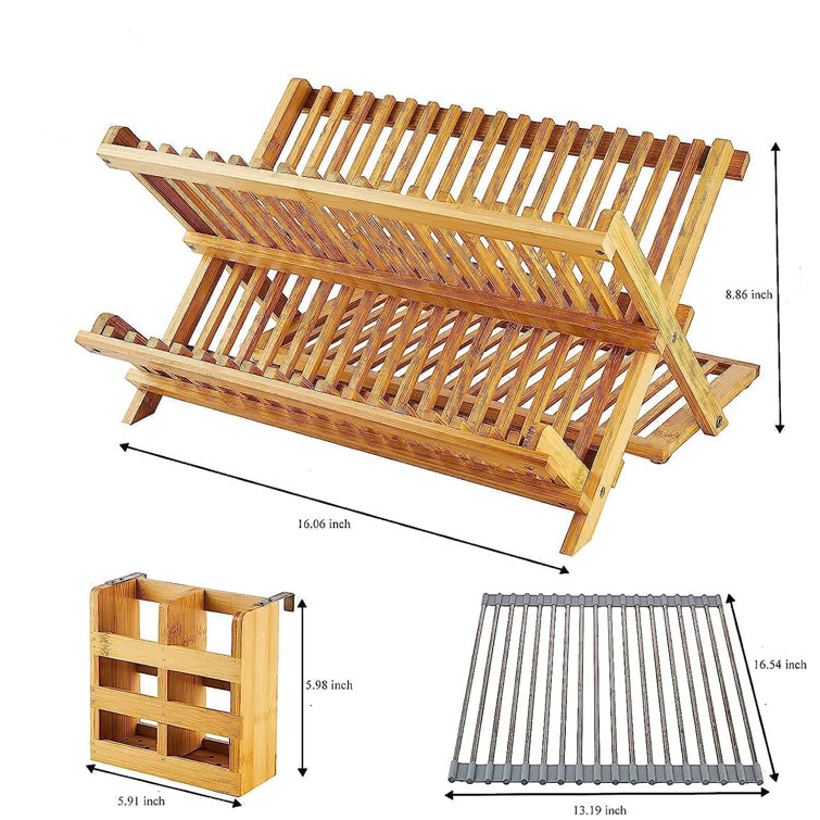 AURSK Bamboo Dish Rack