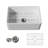 27" L x 18" W Fireclay Apron Front Farmhouse Sink for Kitchen & Laundry, Single Bowl White Farm Sink, Included 2 Custom Accessories
