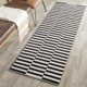 Ilona Striped Handmade Flatweave Cotton Ivory/Black Area Rug
