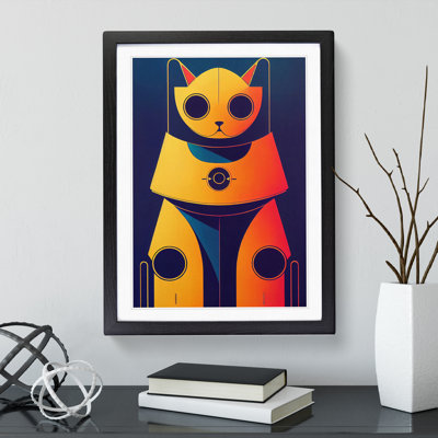 Robo Cat - Single Picture Frame Print
