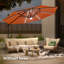 Parasol excentré à DEL en porte-à-faux 11 pi avec base Olufisayo-860228095