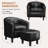 Andina 27.5" Wide Barrel Chair and Ottoman-868243260