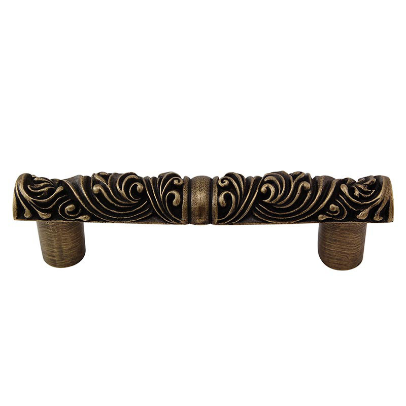 Liscio Bar / Handle Pull, 3.88" L x 0.63" W x 1" D, Antique Brass