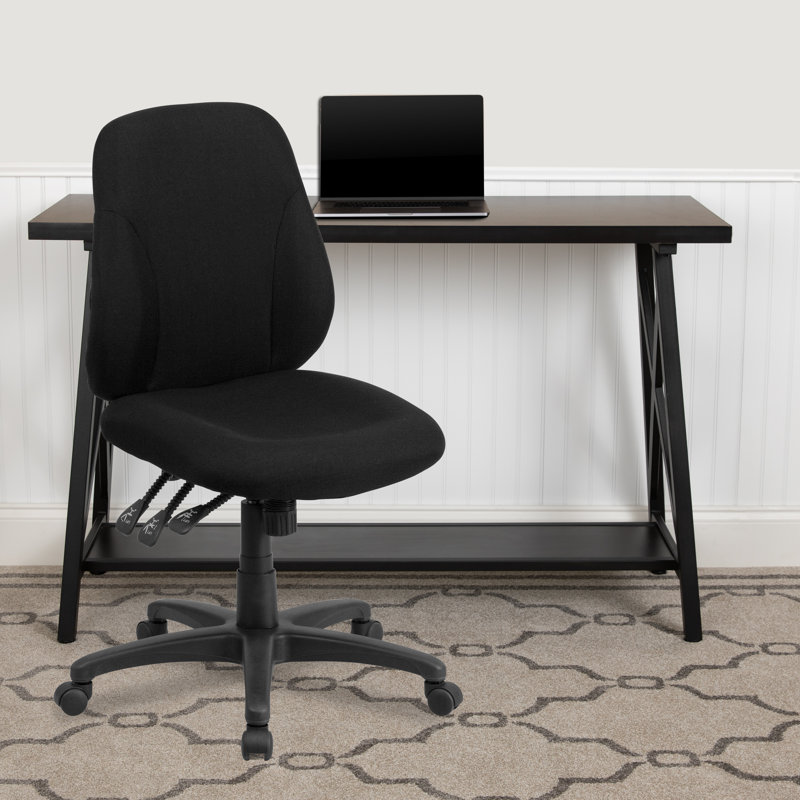 Fauteuil ergonomique pivotant en tissu Cazenovia, Non inclus