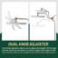 Adjustable 12" High Pressure Dual Shower Head with 9-Spray Handheld Shower-95024885