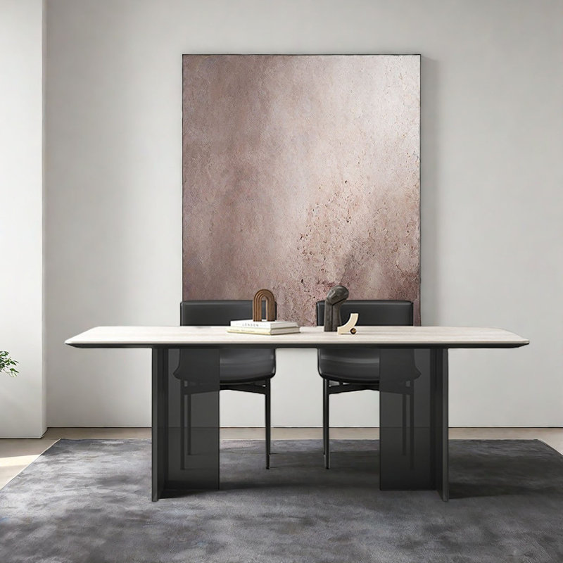 Table de salle à manger rétro, H 29,5 po x L 78,7 po x l 35,4 po