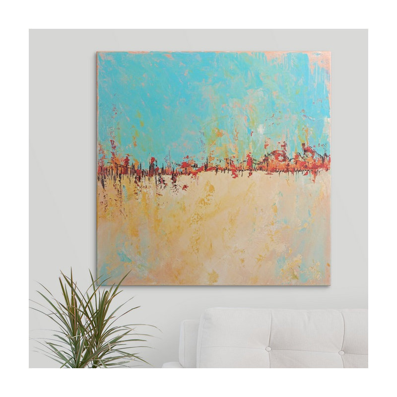 « red horizon », reproduction d’art, H 35 po x l 35 po x P 1,5 po, Toile