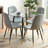 4 - Person Glass Top Four Leg Dining Set-98593562