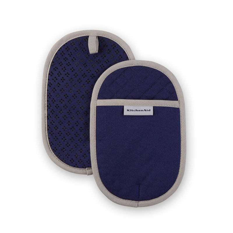 KitchenAid Asteroid Solid Diamond Potholder, Cobalt, 6.5" W x 13"L