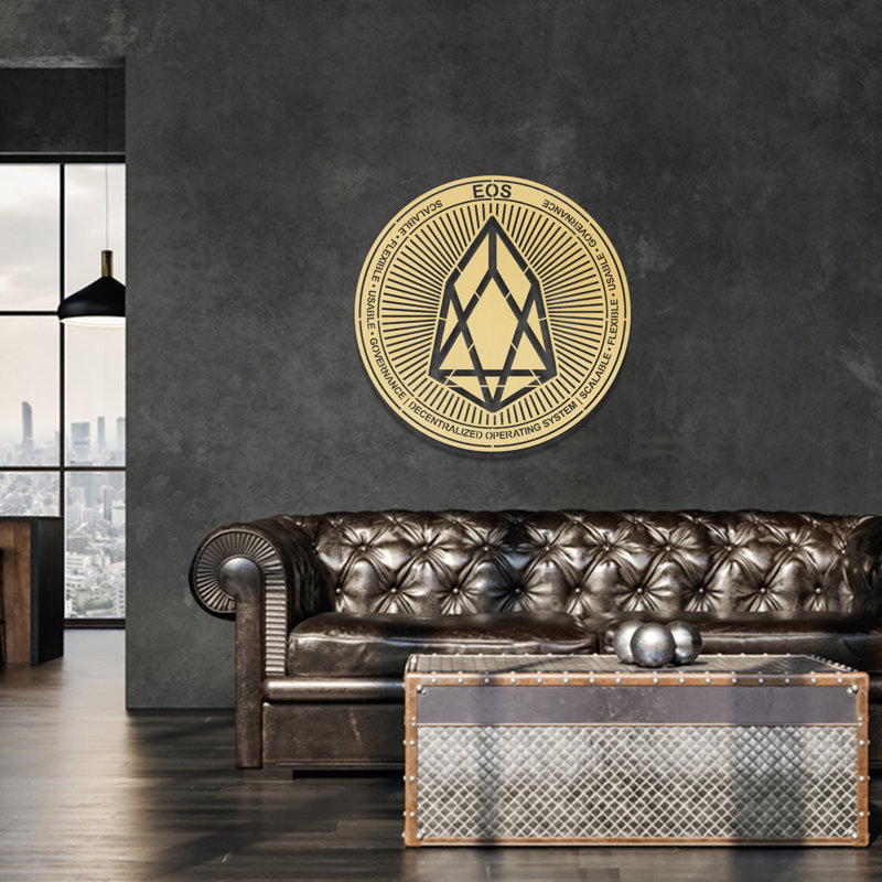 Handmade Abstract Wall Decor on Metal, Gold