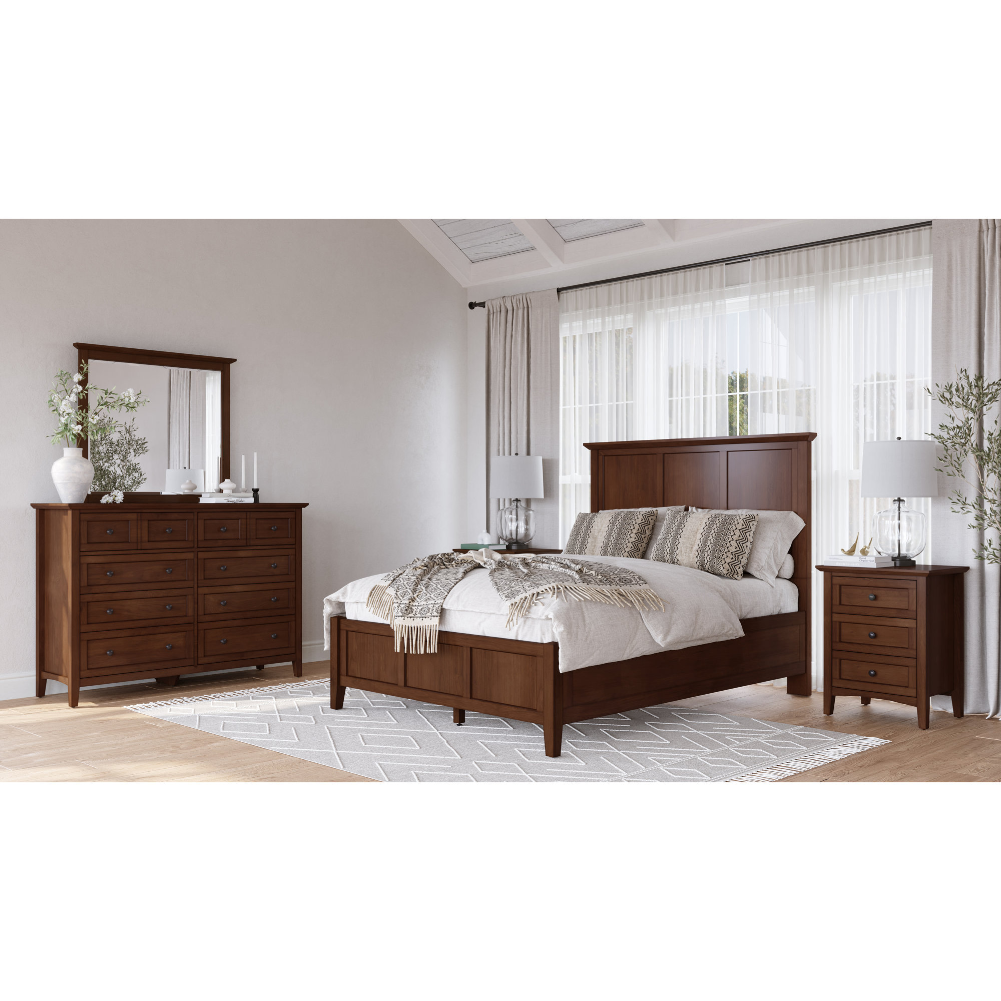 Renee Bed, Dark Mocha, Queen