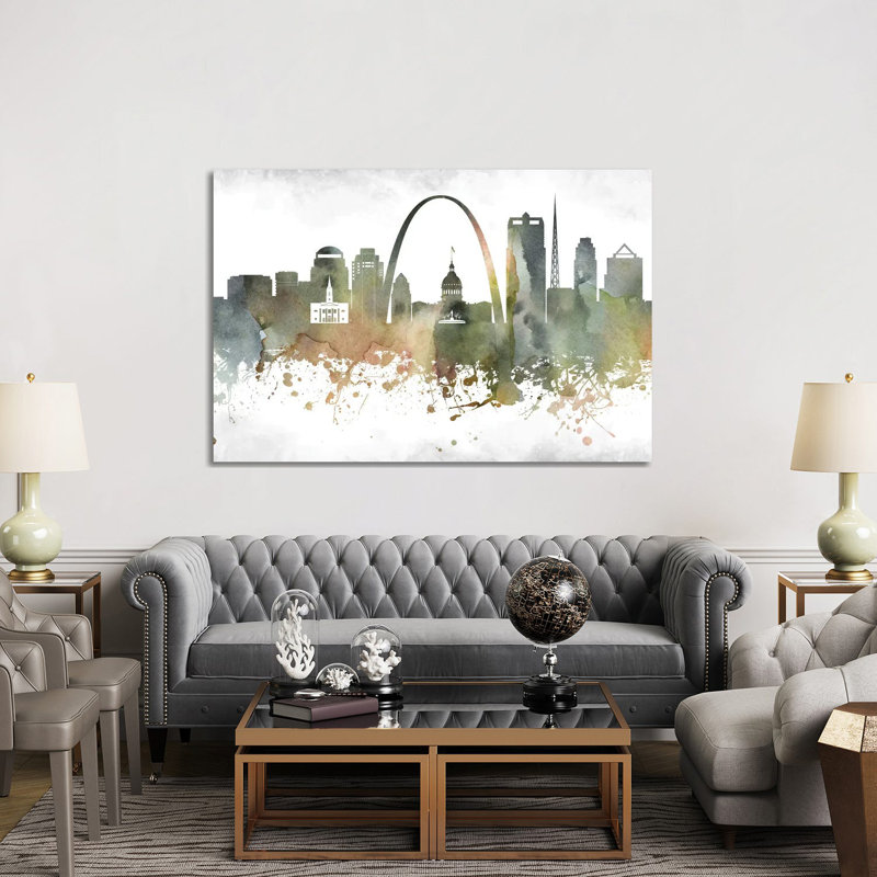 Saint Louis Skyline by WallDecorAddict - Wrapped Canvas Painting, 152.5 cm H x 101.5 cm W