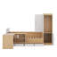 Lit plateforme avec tiroirs, tablettes, bureau et garde-robe-486895015