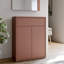 Chadwic Modern 2-door shoe cabinet with drawer, engineered wood, terrakotta, 74.5 cm W x 34.9 cm D