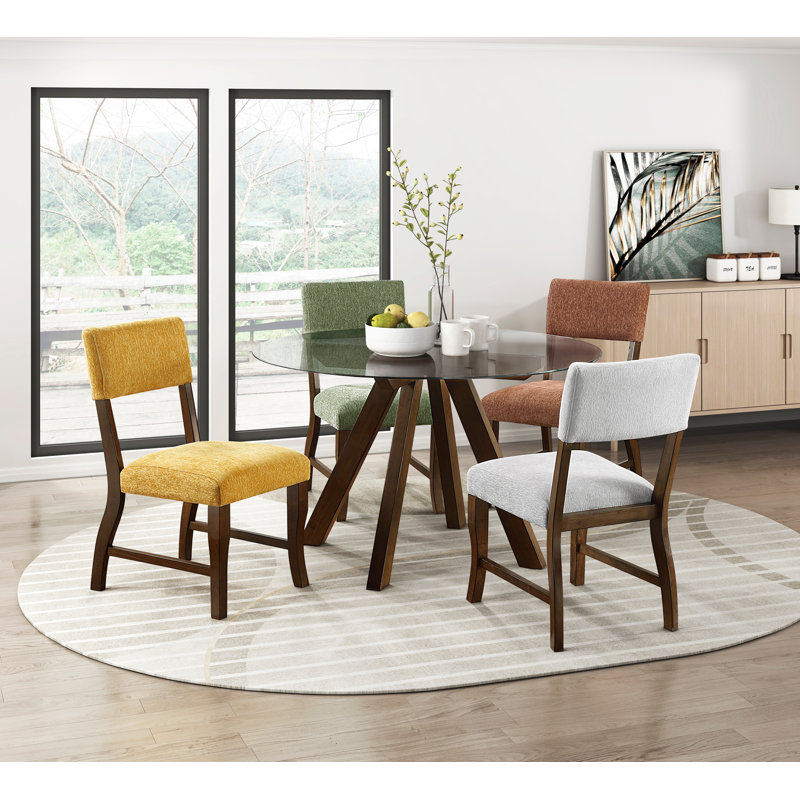 Gislaine  4 - Person Dining Set, Gray