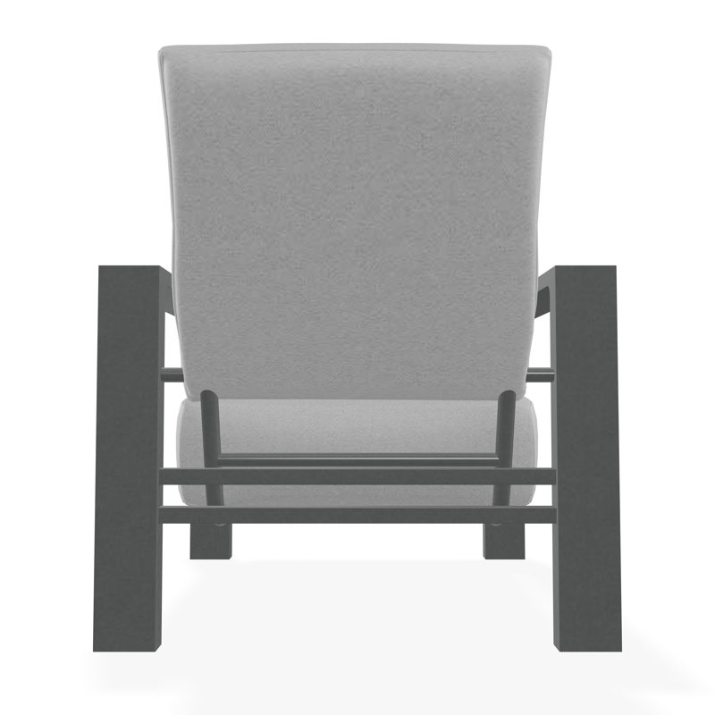 Larssen Deep Seating Cushion Arm Chair, Graphite, Dazzle