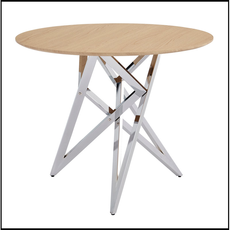 Robillard rond avec pieds en métal robustes, Argent