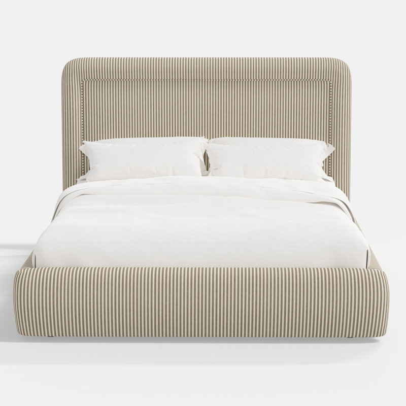 Stoffer Home x Cloth and Co. Marisa Bed, Full, Jane Stripe Burlap
