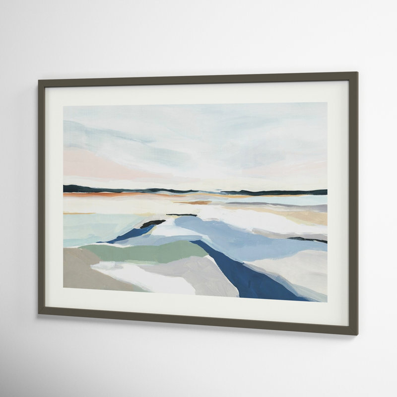 Seaside Day I by Isabelle Z, Gray Framed Paper, 27" H x 37" W