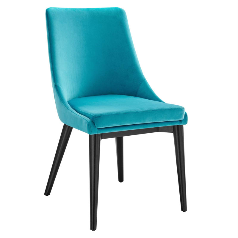 Modway Viscount Performance Velvet Dining Chair, Blue, 2