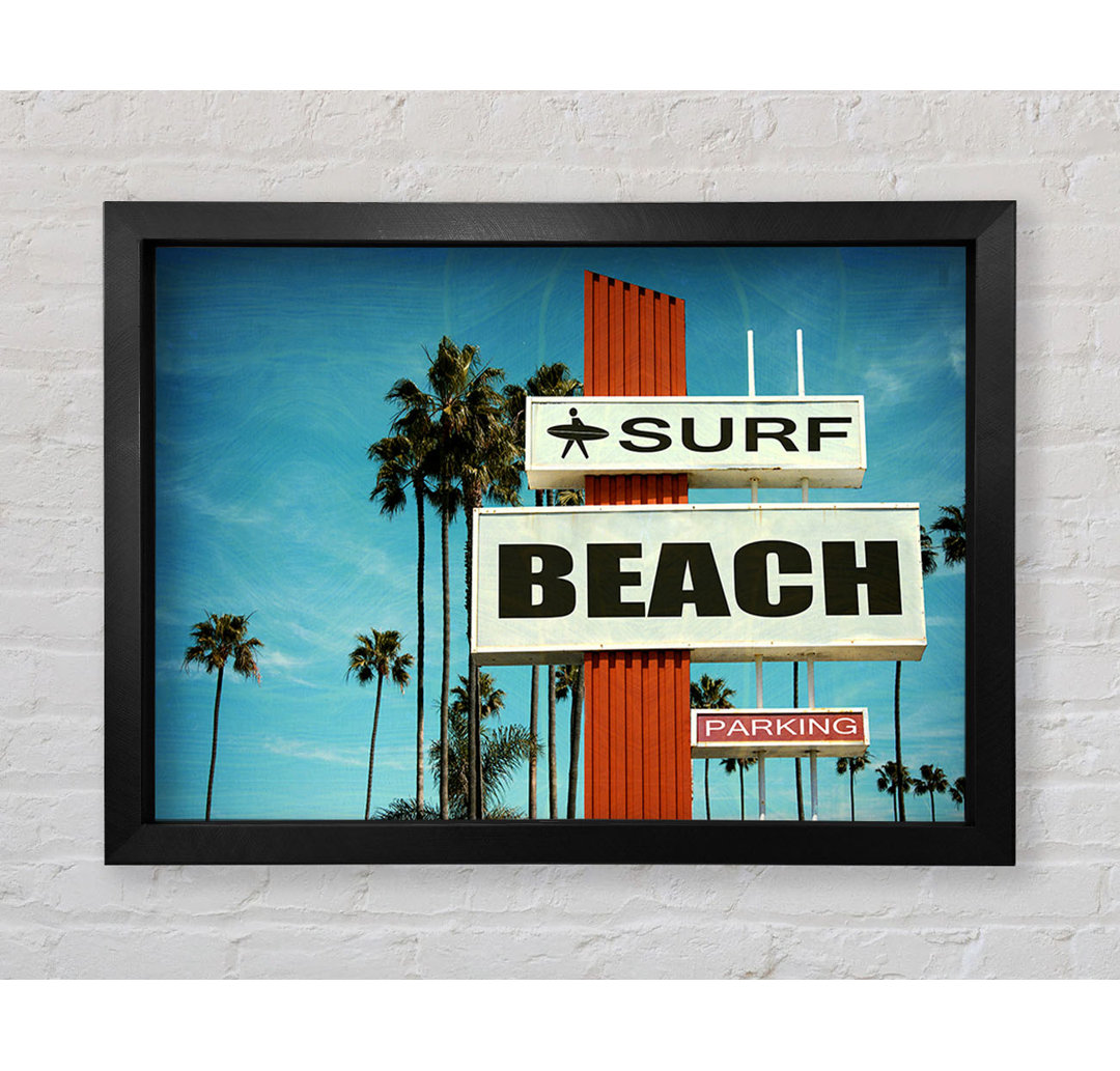 Leinwandbild Retro Surf Framed Print