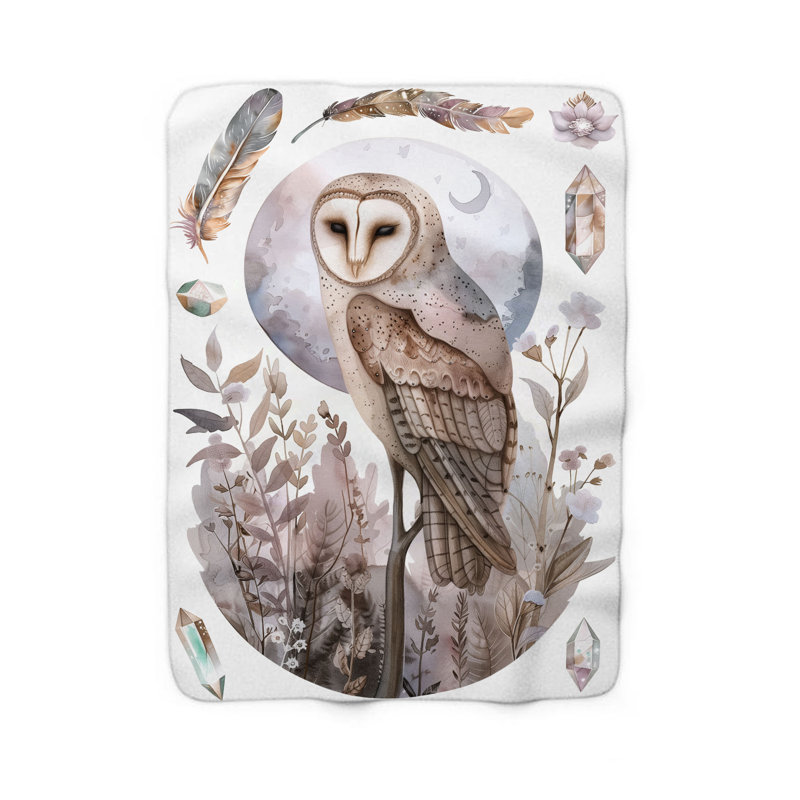 Couverture colorée d'amis à plumes, L 60 po x l 50 po