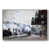 Toile tendue avec cadre blanc