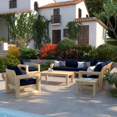 Ensemble de conversation modulaire avec coussins Sehrish Sunbrella