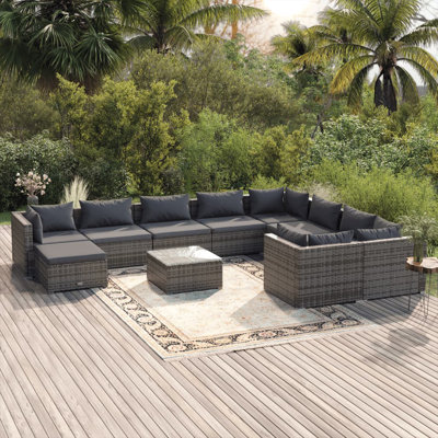 Ensemble modulaire de patio 23,6 po de large avec coussins