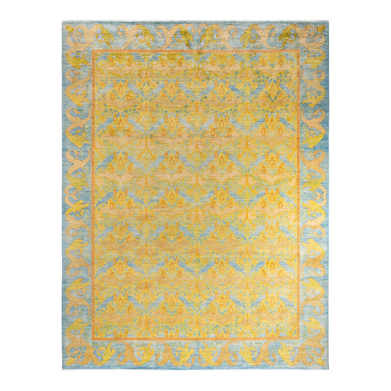 Overyed One-of-a-Kind Rectangle 9'1" X 11'9" Hand Knotted Area Rug