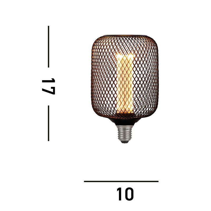 3.5W E27 Dimmable LED Globe Light Bulb Black